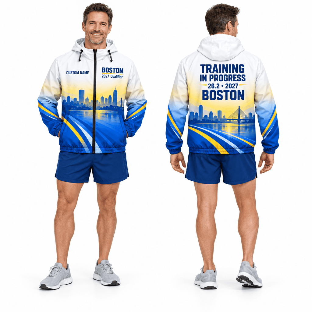 Personalized Boston Qualifier Training 2027 Running Windbreaker Jacket