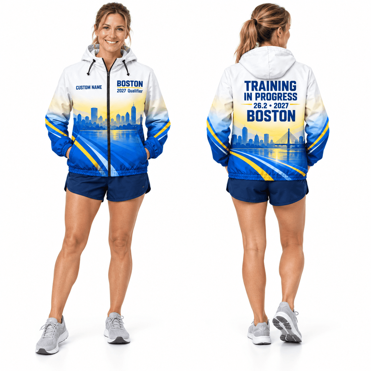 Personalized Boston Qualifier Training 2027 Running Windbreaker Jacket