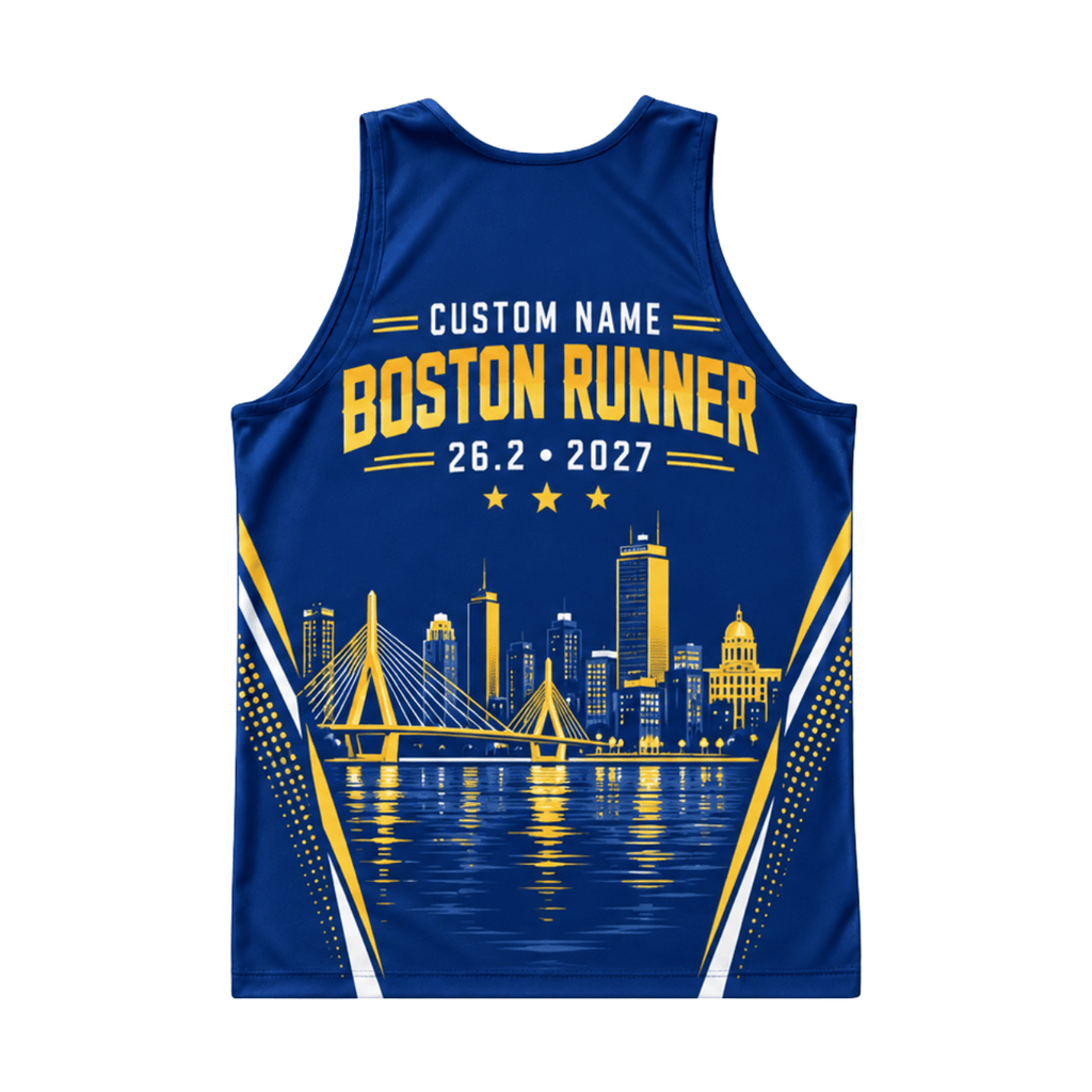 Personalized Boston Run 2027 Running Singlet Unisex Marathon Tank Top