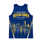Personalized Boston Run 2027 Running Singlet Unisex Marathon Tank Top