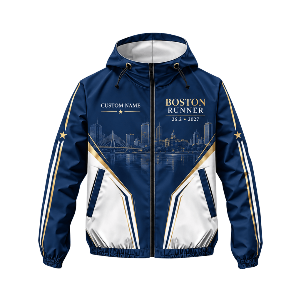 Personalized Boston Runner 26.2 2027 Running Windbreaker Jacket