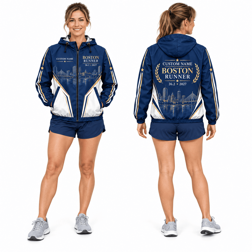 Personalized Boston Runner 26.2 2027 Running Windbreaker Jacket