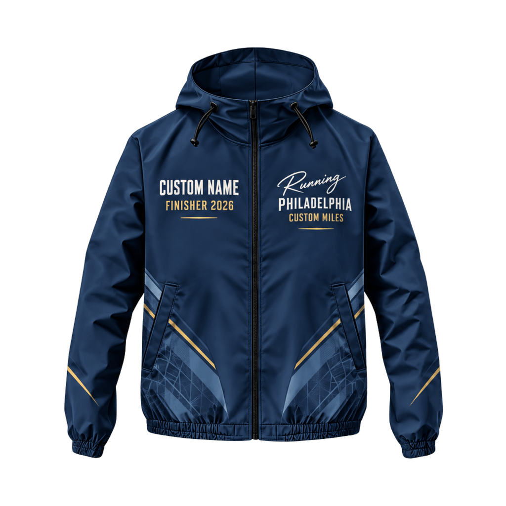 Personalized Philadelphia Finisher 2026 Running Windbreaker Jacket