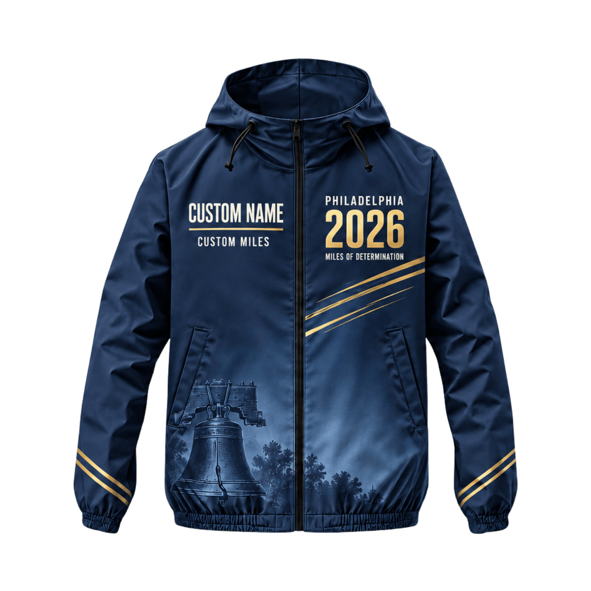 Personalized Philly Bell Running 2026 Running Windbreaker Jacket