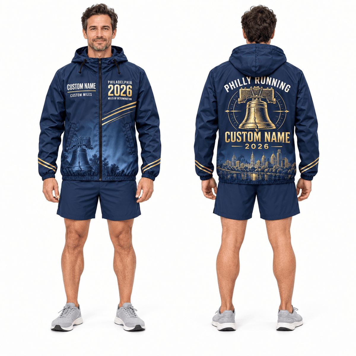 Personalized Philly Bell Running 2026 Running Windbreaker Jacket