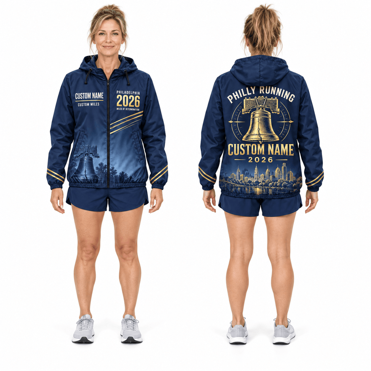 Personalized Philly Bell Running 2026 Running Windbreaker Jacket