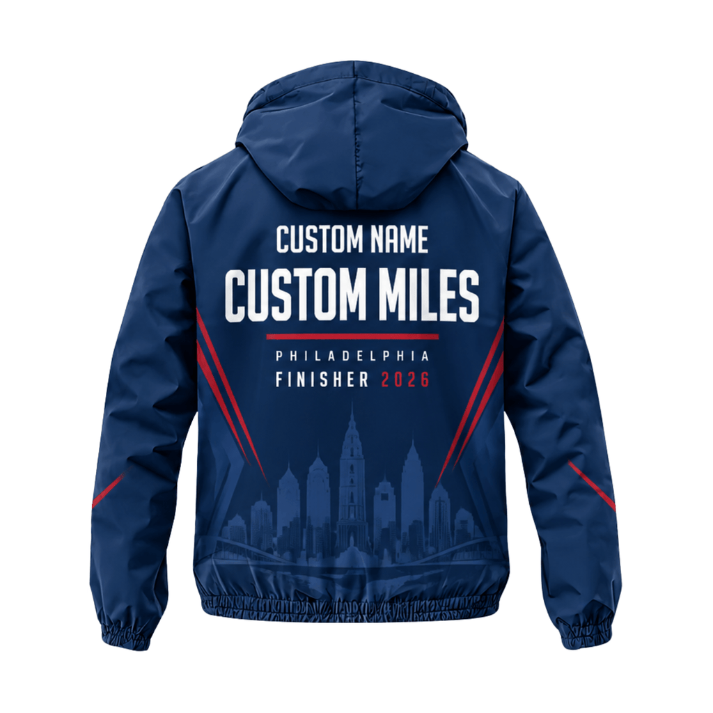 Personalized Philly Finisher 2026 Running Windbreaker Jacket