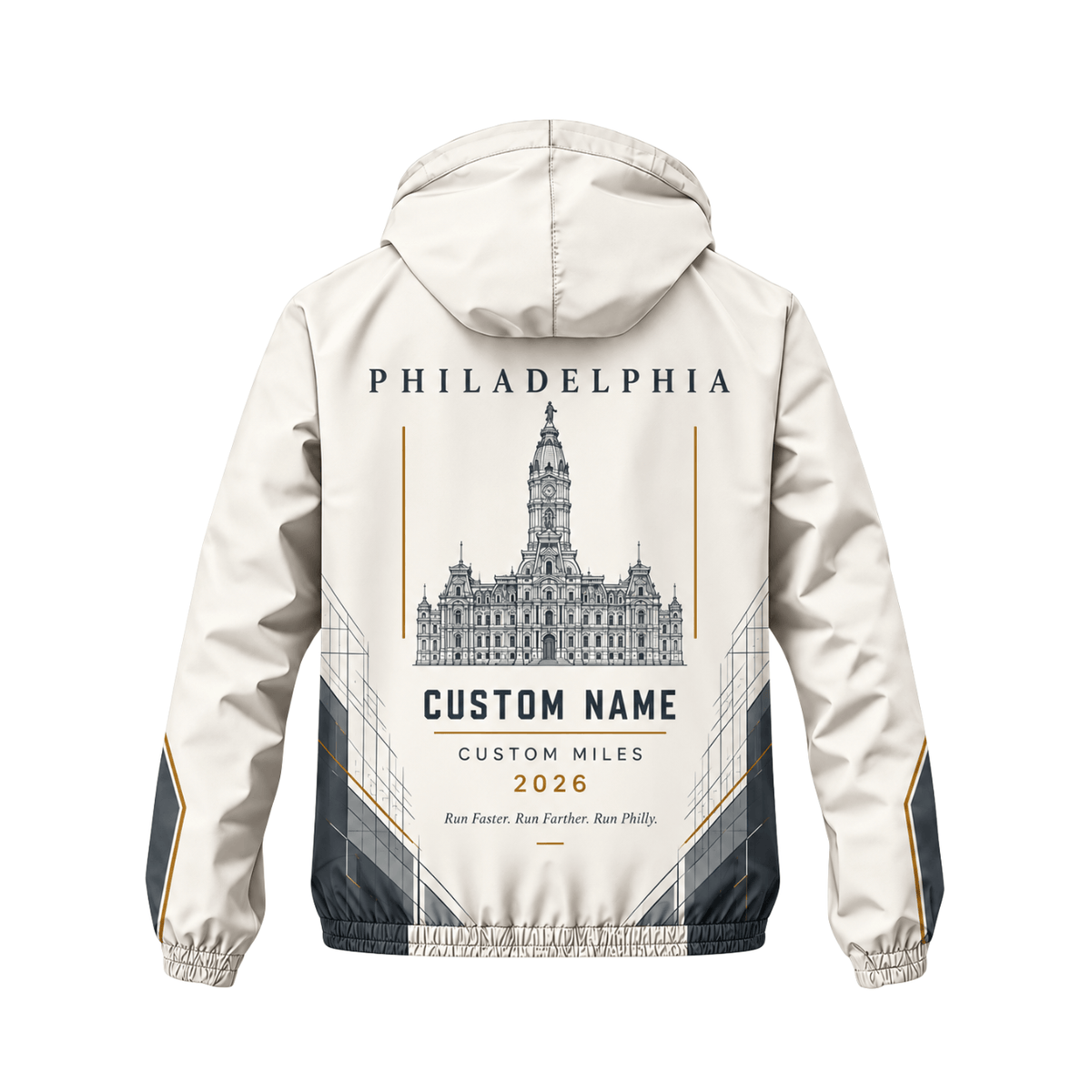 Personalized Philly Running 2026 Running Windbreaker Jacket