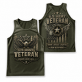 Veteran Running Tank Top - Proud Army Veteran Tech Running Singlet