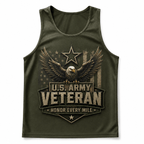 Veteran Running Tank Top - Proud Army Veteran Tech Running Singlet