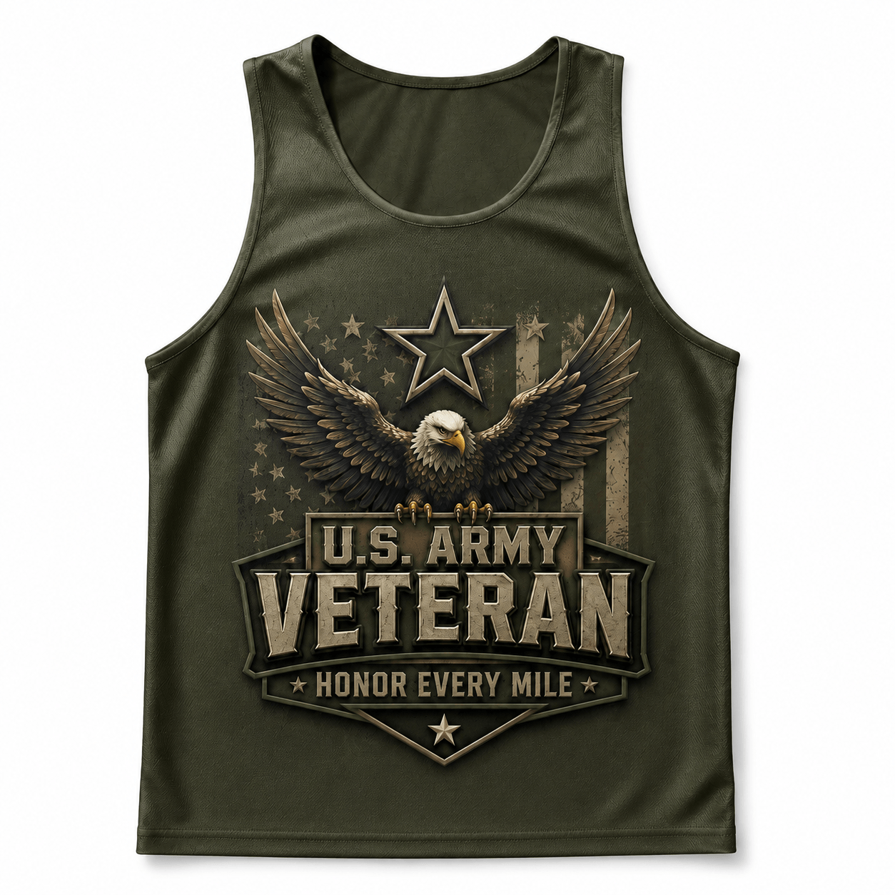Veteran Running Tank Top - Proud Army Veteran Tech Running Singlet