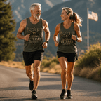 Veteran Running Tank Top - Proud Army Veteran Tech Running Singlet