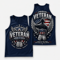 Veteran Running Tank Top - Proud Veteran Tech Running Singlet