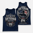 Veteran Running Tank Top - Proud Veteran Tech Running Singlet
