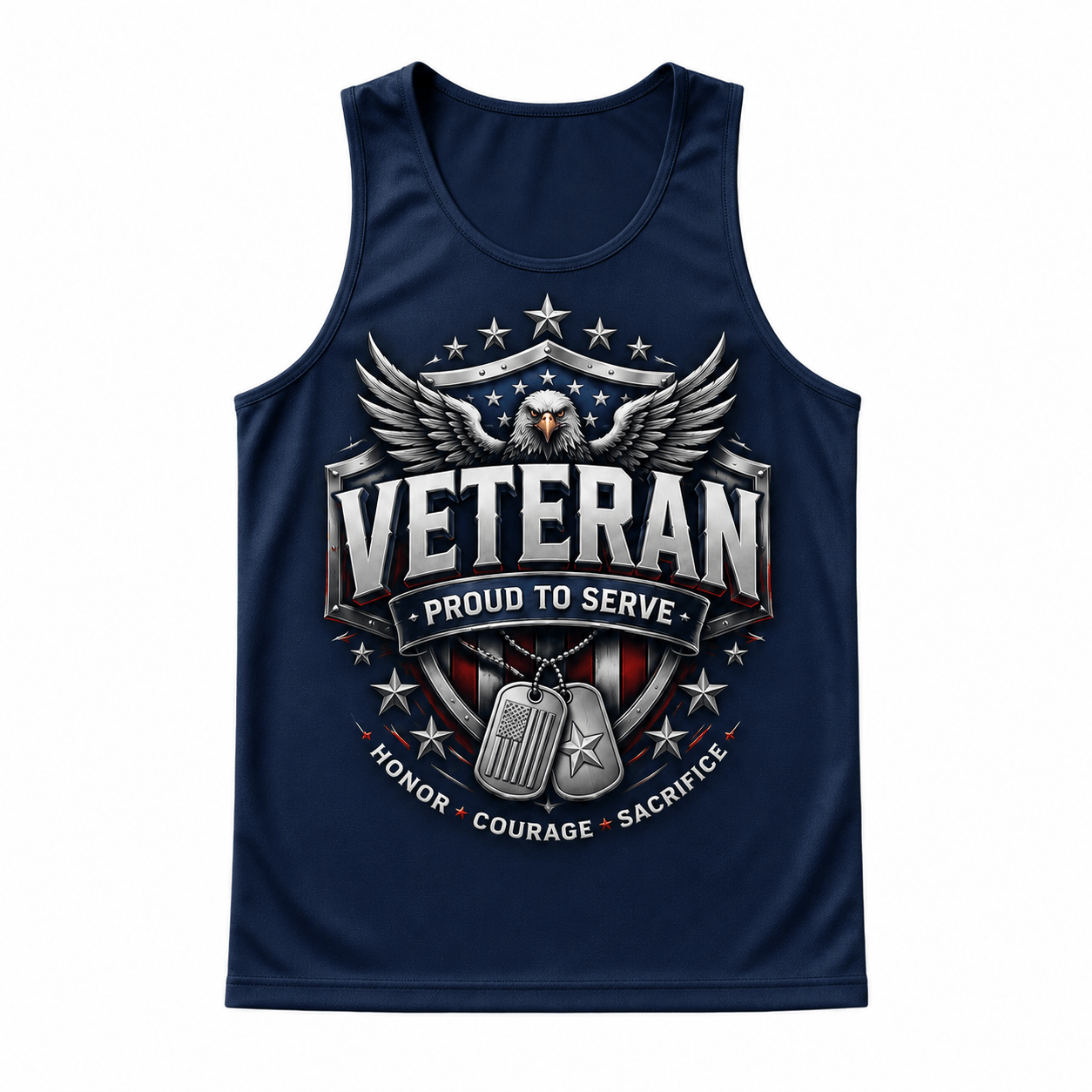 Veteran Running Tank Top - Proud Veteran Tech Running Singlet