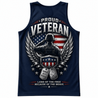 Veteran Running Tank Top - Proud Veteran Tech Running Singlet