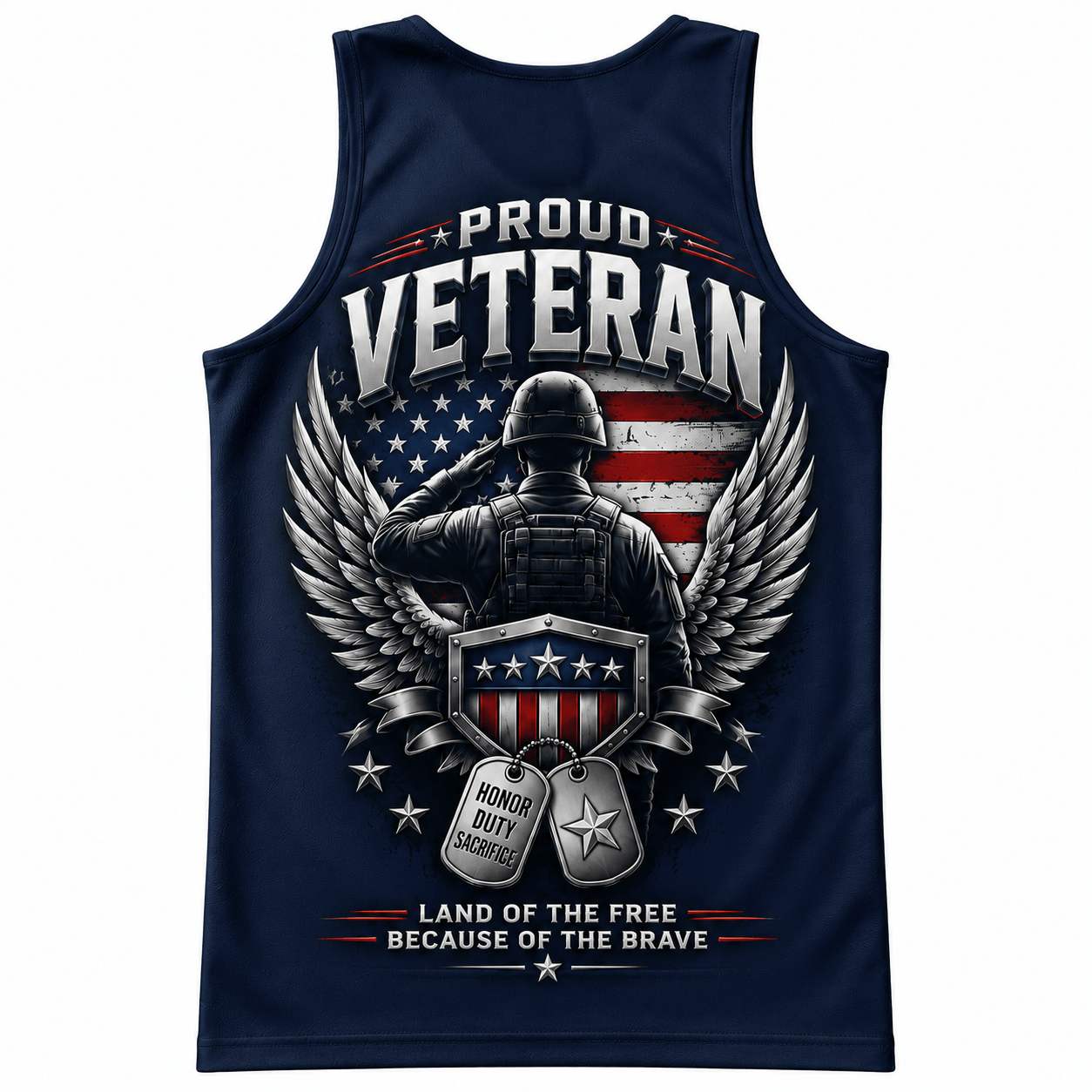 Veteran Running Tank Top - Proud Veteran Tech Running Singlet