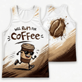 Run for Coffee Tech Running Tank Top