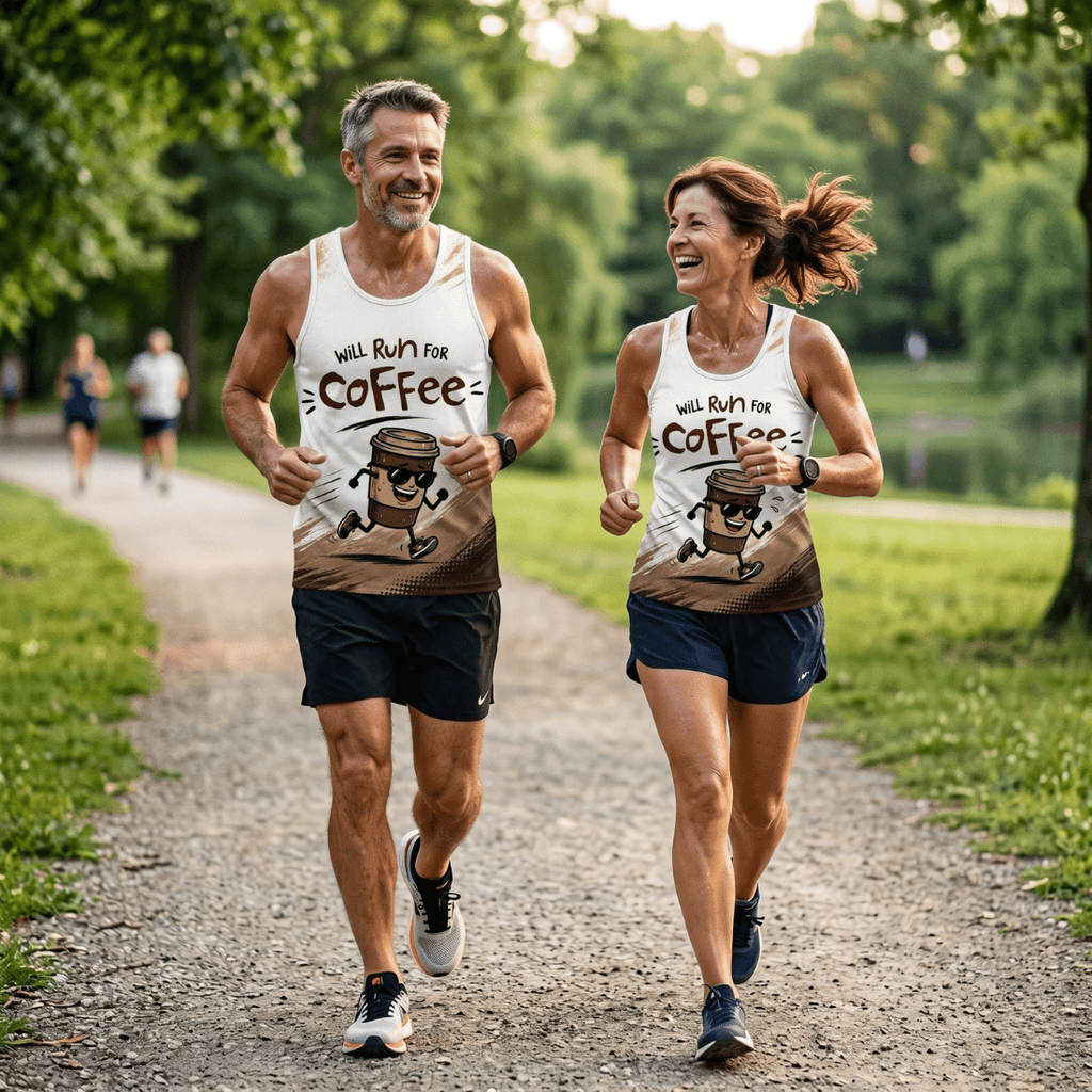 Run for Coffee Tech Running Tank Top