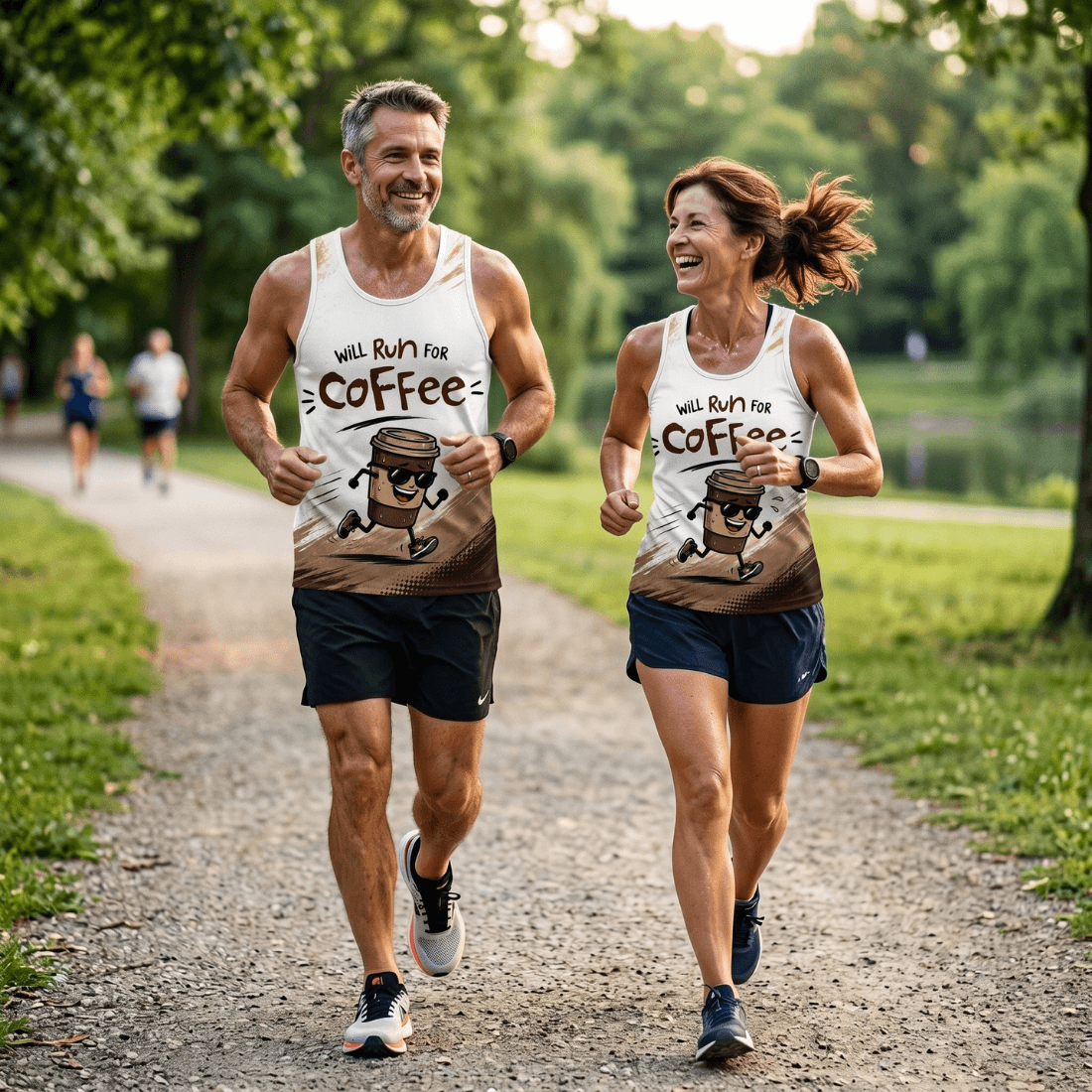 Run for Coffee Tech Running Tank Top