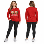 Stop Staring At My Reindeers Funny Unisex Running Long Sleeve Shirt