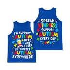 Support Autism Everywhere Running Singlet Unisex Tank Top