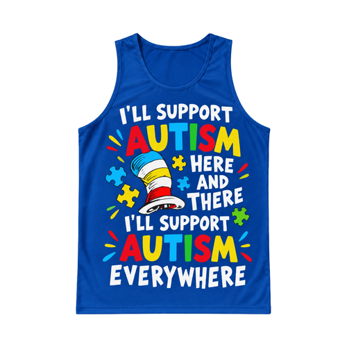 Support Autism Everywhere Running Singlet Unisex Tank Top