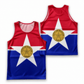 Texas Running Tank Top Dallas City Flag Running Singlet for Men and Women