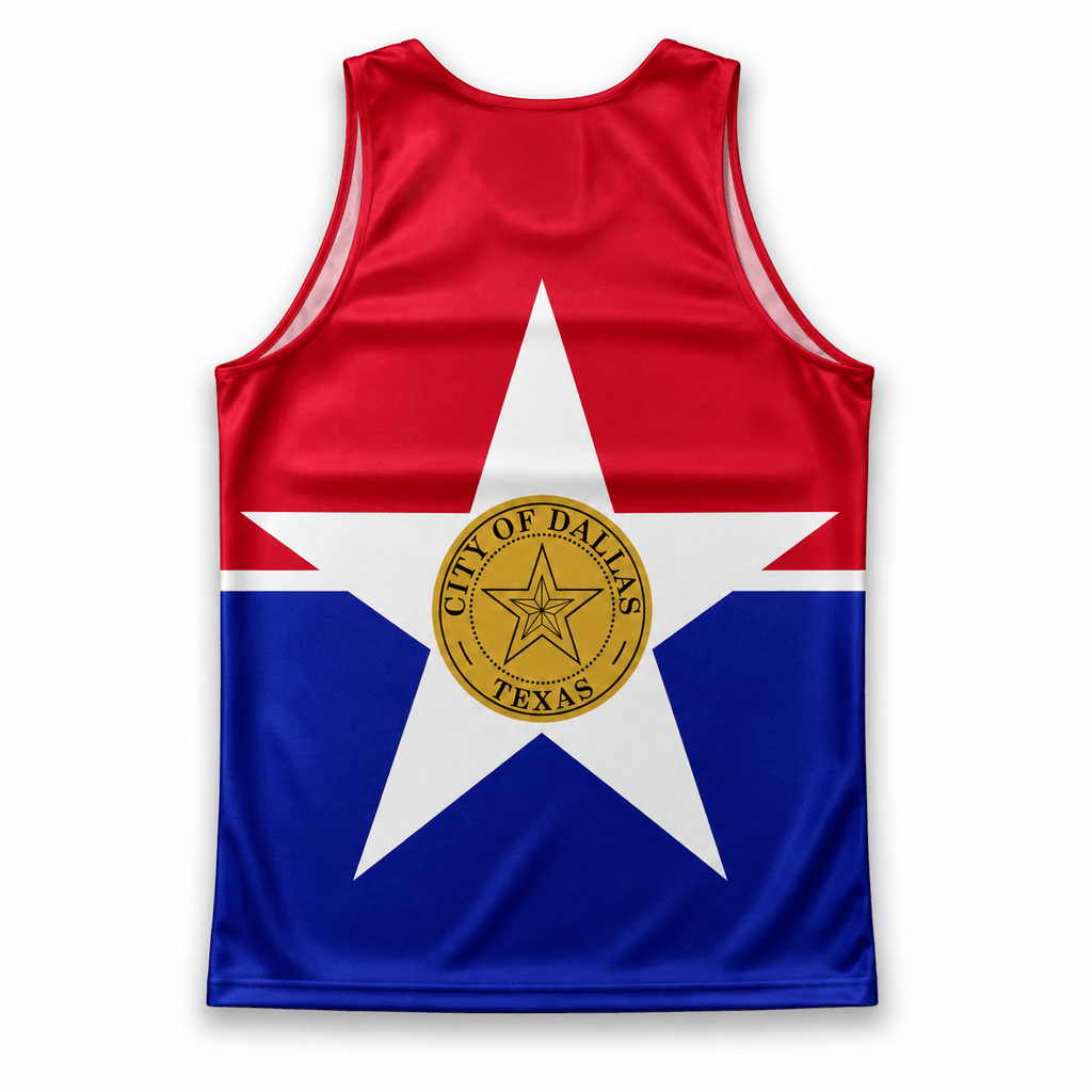 Texas Running Tank Top Dallas City Flag Running Singlet for Men and Women