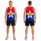Texas Running Tank Top Dallas City Flag Running Singlet for Men and Women