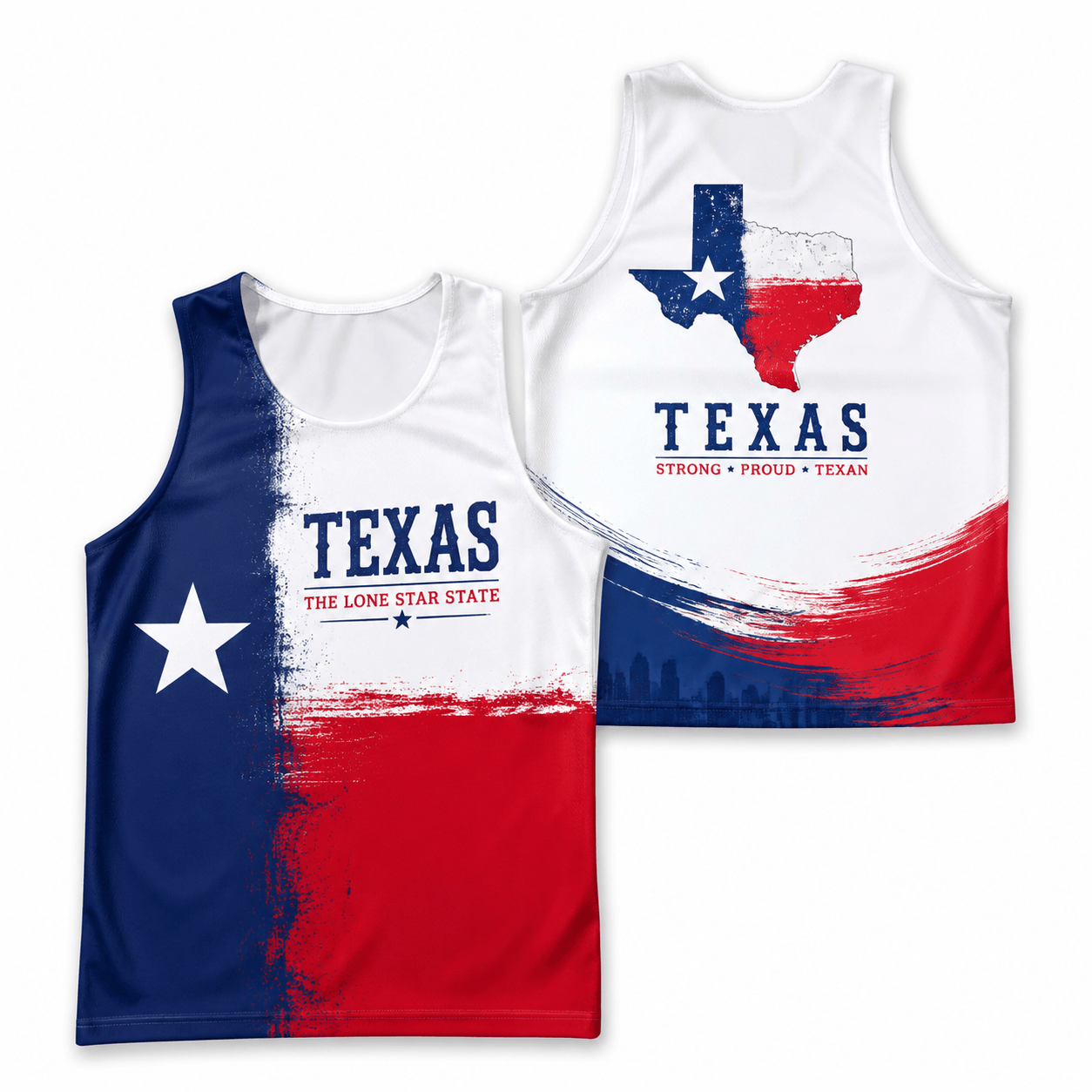 Texas Running Tank Top Lone Star State Running Singlet for Men and Women