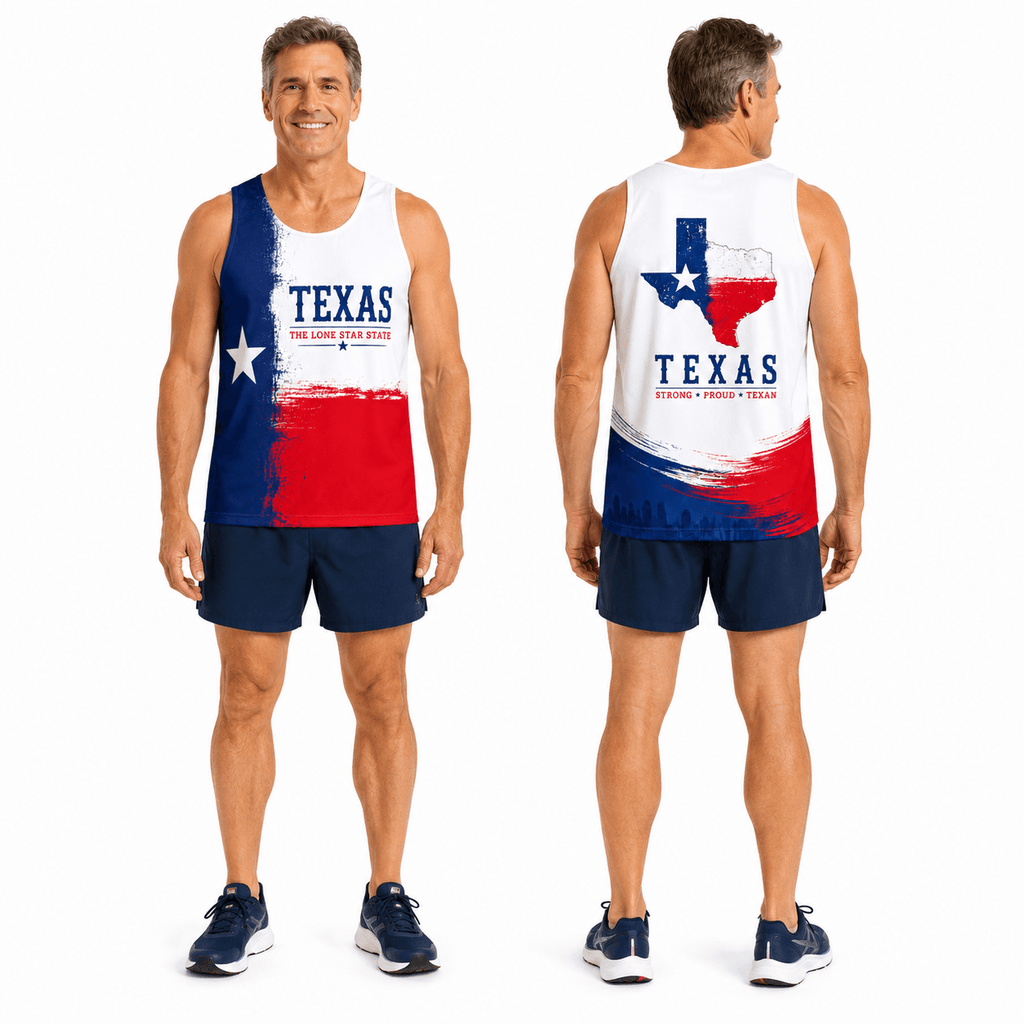 Texas Running Tank Top Lone Star State Running Singlet for Men and Women
