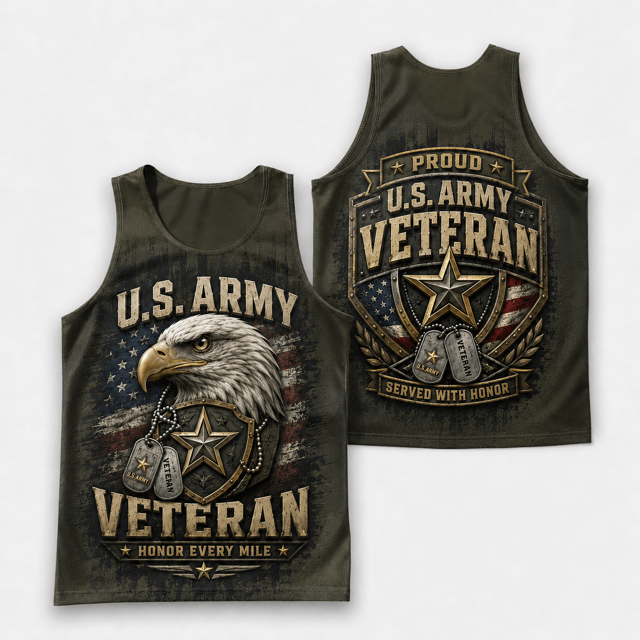Veteran Running Tank Top - U.S. Army Veteran Tech Running Singlet