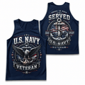 Veteran Running Tank Top - U.S. Navy Veteran Tech Running Singlet
