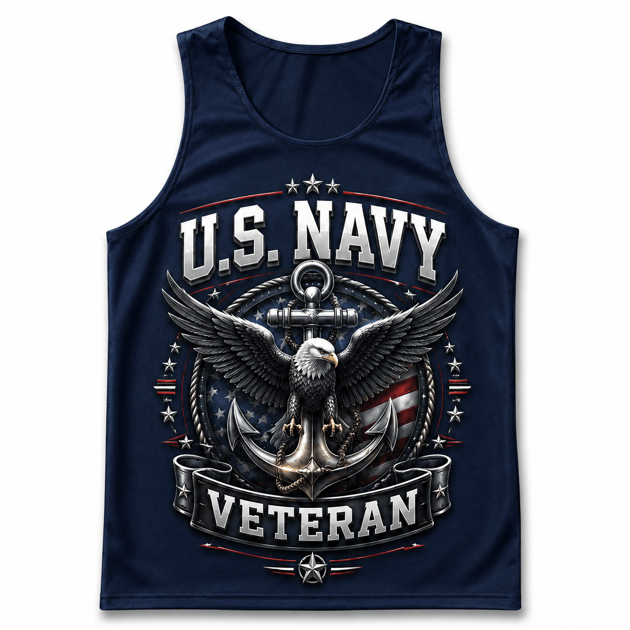 Veteran Running Tank Top - U.S. Navy Veteran Tech Running Singlet