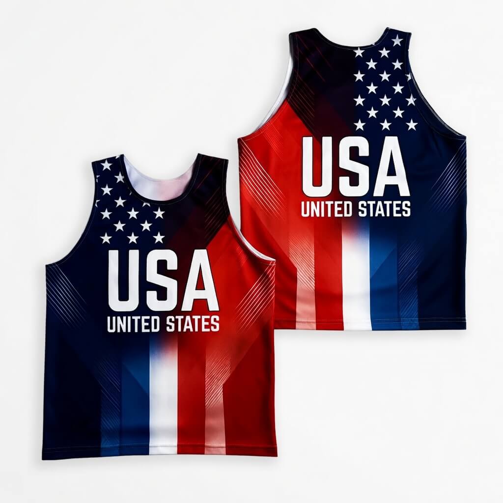 USA Colors Tech Running Tank Top
