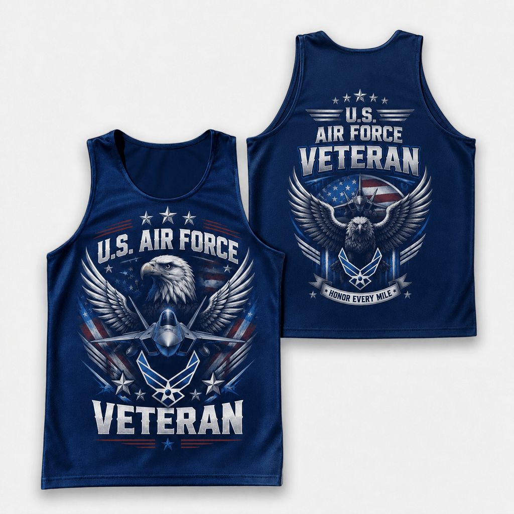 Veteran Running Tank Top - Air Force Veteran Tech Running Singlet