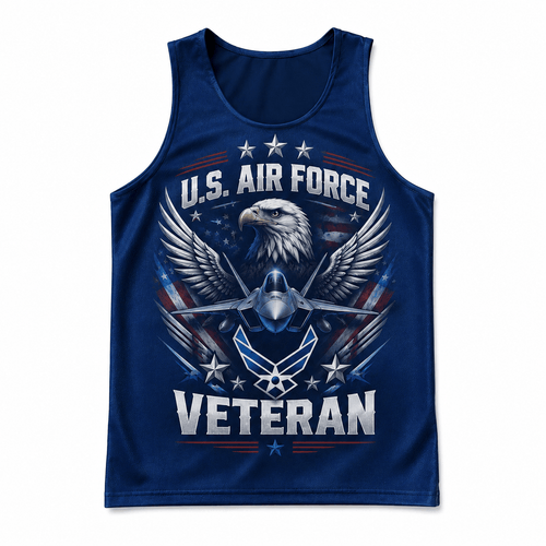 Veteran Running Tank Top - Air Force Veteran Tech Running Singlet
