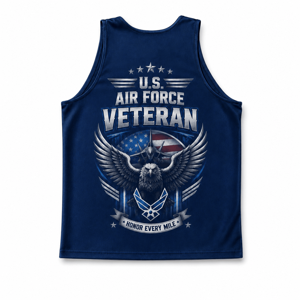 Veteran Running Tank Top - Air Force Veteran Tech Running Singlet