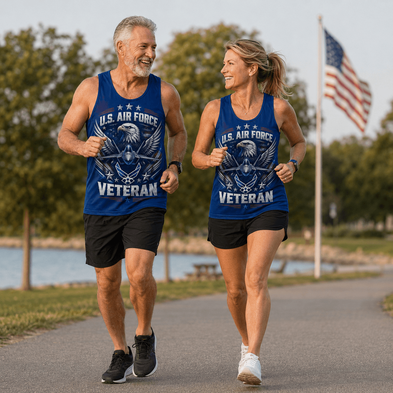 Veteran Running Tank Top - Air Force Veteran Tech Running Singlet