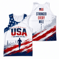 USA Running Tank Top Run Proud Live Free Runner Running Singlet for Men and Women