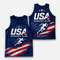 USA Running Tank Top USA Running Club Running Singlet for Men and Women