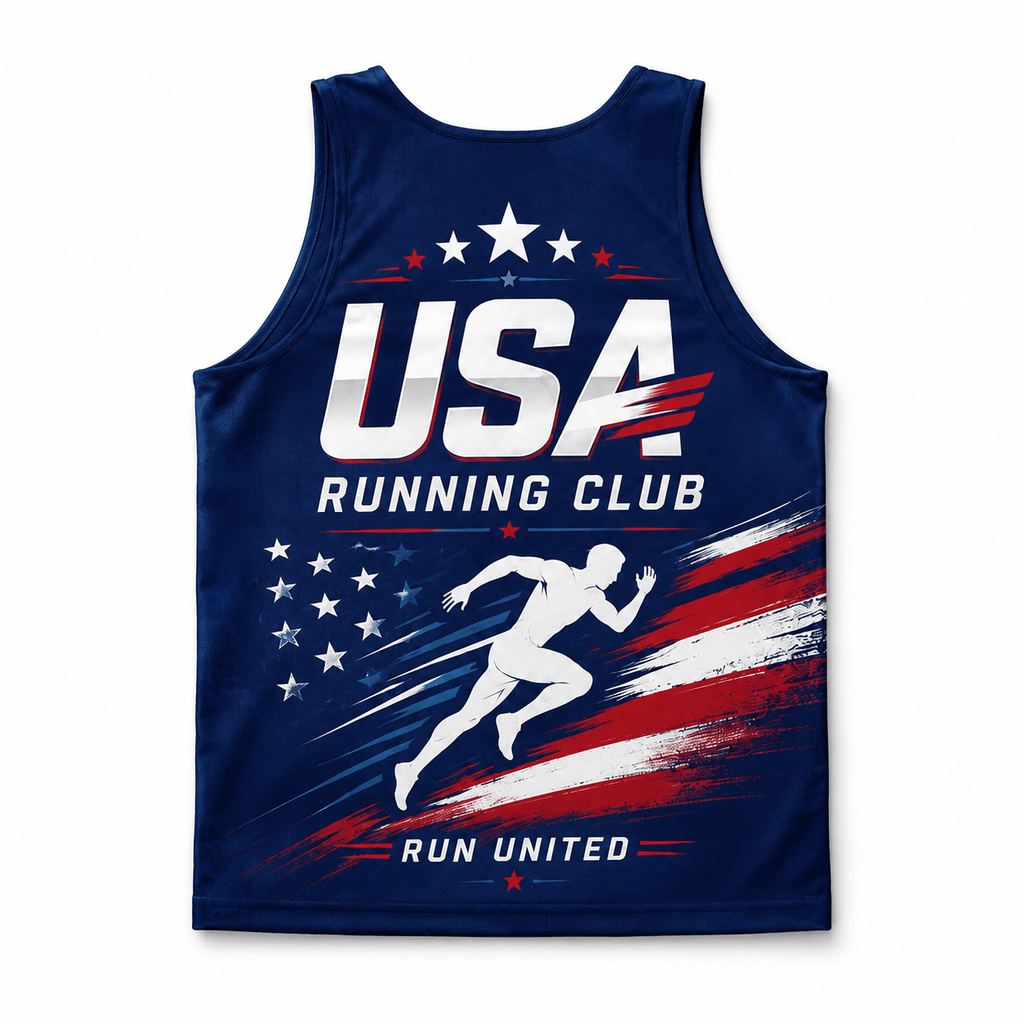 USA Running Tank Top USA Running Club Running Singlet for Men and Women