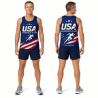 USA Running Tank Top USA Running Club Running Singlet for Men and Women