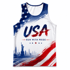 USA Running Tank Top United We Run Strong Running Singlet for Men and Women