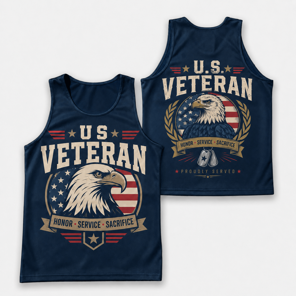 Veteran Running Tank Top - Veteran Eagle Tech Running Singlet