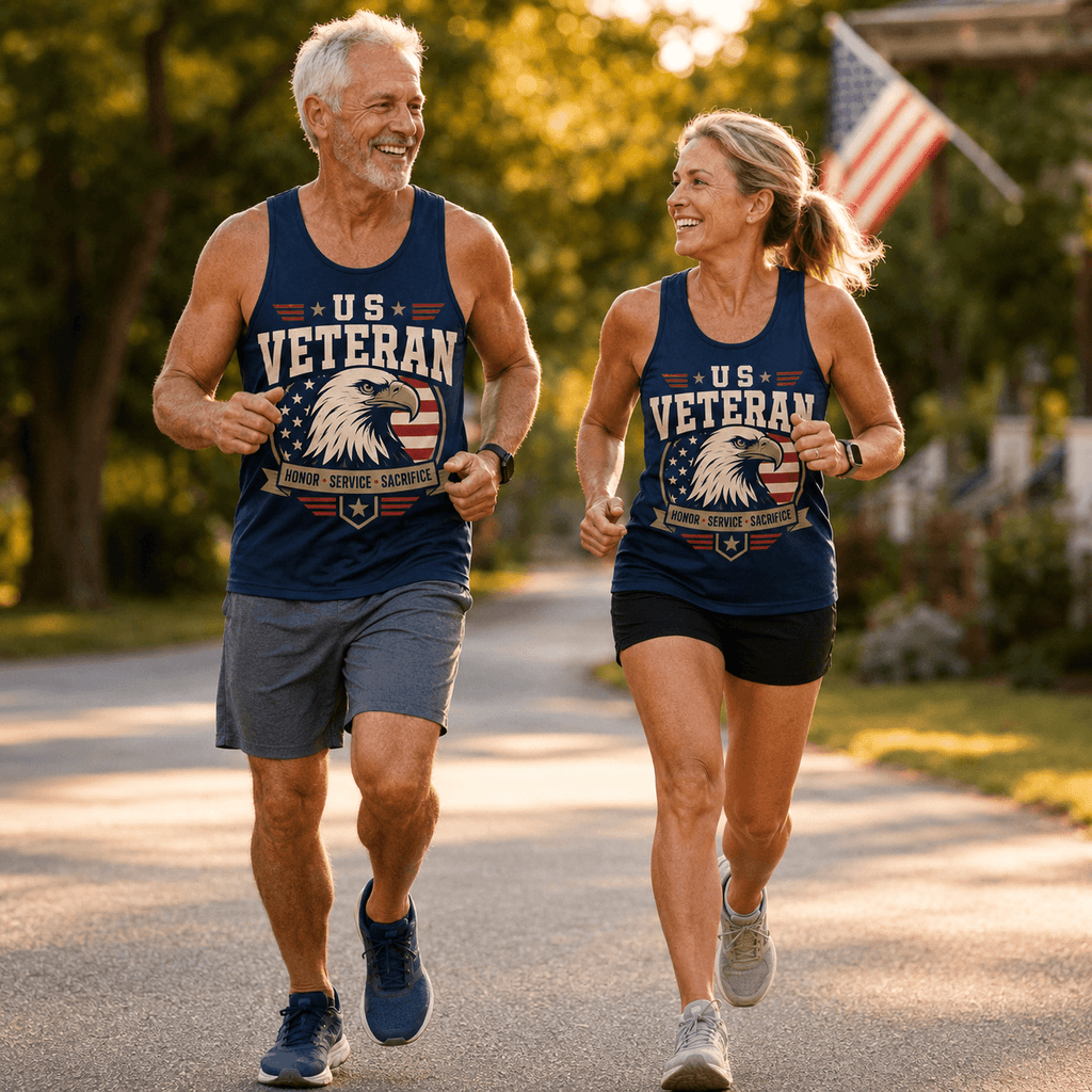 Veteran Running Tank Top - Veteran Eagle Tech Running Singlet