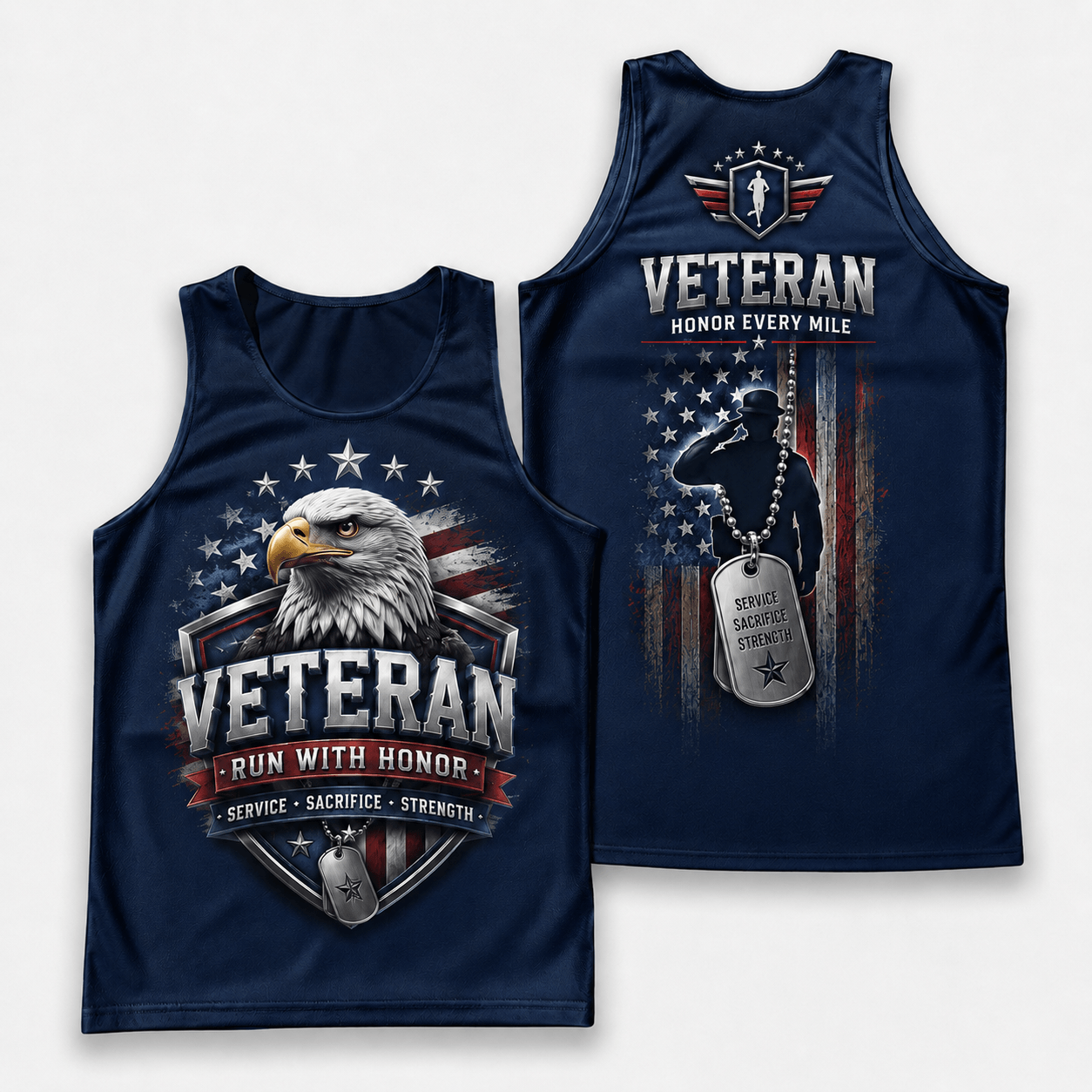 Veteran Running Tank Top - Veteran Tech Running Singlet