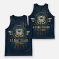 Veteran Running Tank Top - US Coast Guard Veteran Tech Singlet