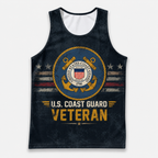 Veteran Running Tank Top - US Coast Guard Veteran V3 Tech Singlet